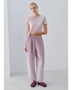 Mango Micromodal Short-Sleeve T-Shirt - Purple