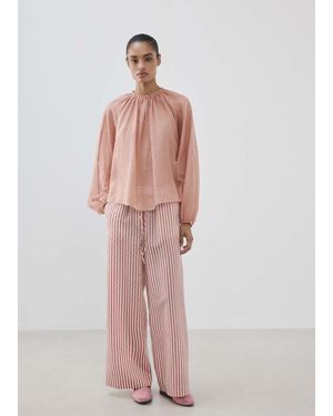 Mango Fluid Cotton Pyjama Shirt - Pink