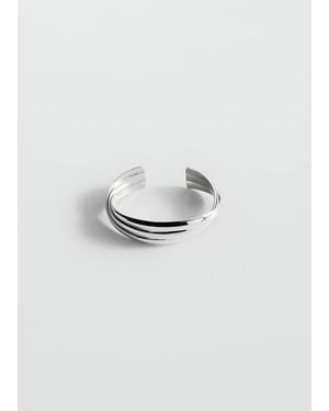 Mango Rigid Bracelet With Relief - Grey