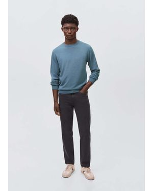 MANGO TEEN Knitted Cotton Jumper - Blue