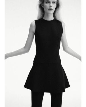 Mango Robe Courte Avec Détail De Couture Noir