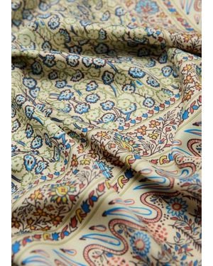 Mango Floral Print Scarf - Green