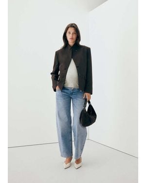 Mango Maternity Balloon-Fit Jeans - White