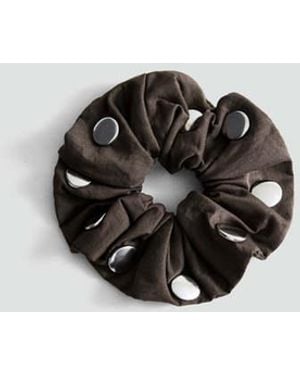 Mango Polka-Dot Hair Tie - Brown