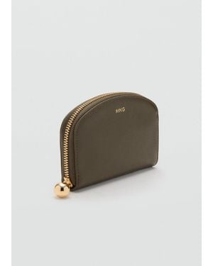 Mango Medium Wallet With Mini-Bead Embellishment - Green