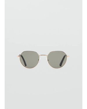 Mango Runde Metall-Sonnenbrille - Mettallic