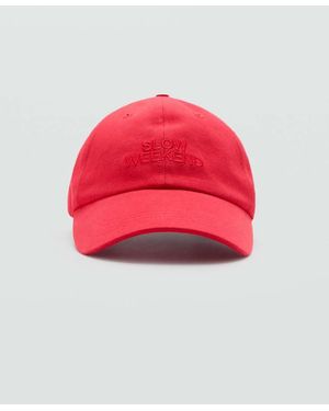 Mango Embroidered Message Cap