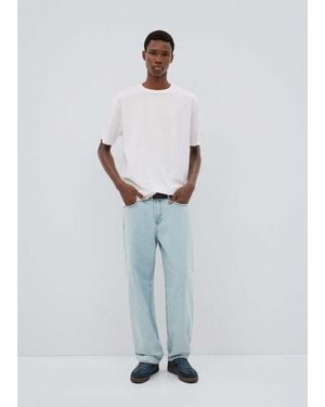 MANGO TEEN Patch Cotton T-Shirt - White