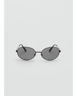 Mango Metallic Frame Sunglasses - Gray