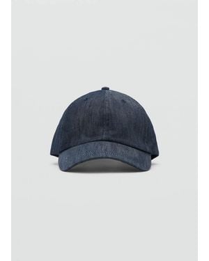 Mango Plain Cotton Cap - Blue