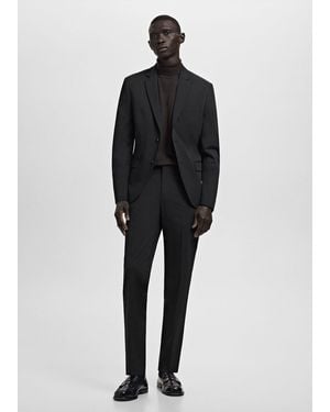 Mango Super Slim-Fit Suit Jacket - Black