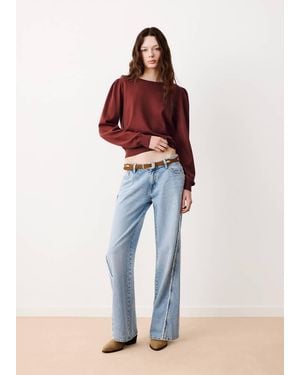 MANGO TEEN Fine-Knit Puff Sleeve Jumper - Orange