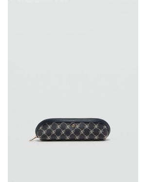 Mango Zip Case With Printed Logo - Multicolor