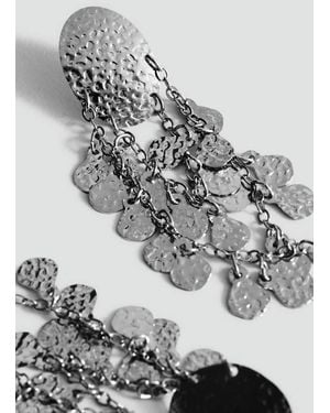 MANGO TEEN Beaded Drop Earrings - Grey