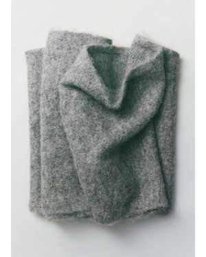 Mango Plain Knitted Scarf - Gray