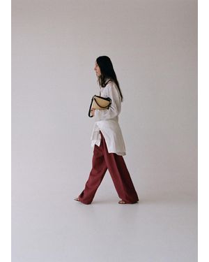 Mango Small Raffia Bucket Bag - White