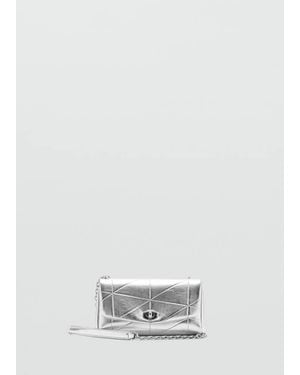 Mango Crossbody Bag With Flap - White