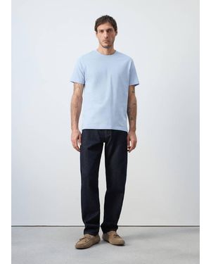 Mango 100% Cotton Slim-Fit T-Shirt - White