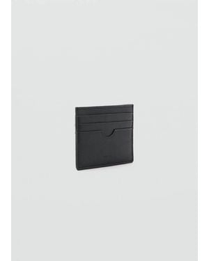 Mango Pebbled Cardholder - Black