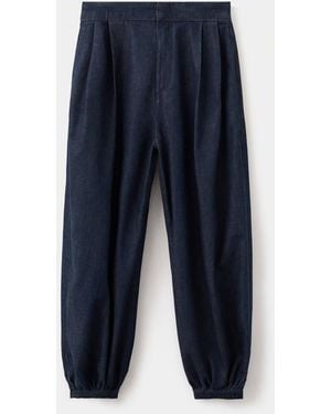 Mango Baggy Mid-Rise Jeans - Blue