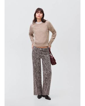 MANGO TEEN Zip Knit Jumper - White