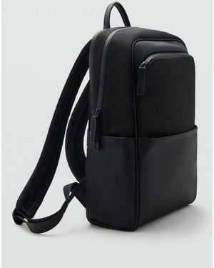 Mango Multi-Functional Backpack With Pockets - Black
