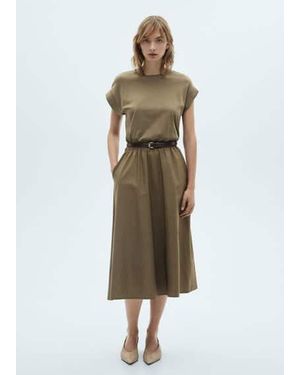 Mango A-Line Dress - Natural