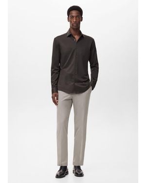 Mango Comfort Stretch Non-Iron Shirt - Black