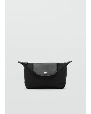 Mango Medium Combined Nylon Toiletry Bag - Black