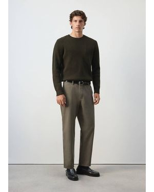 Mango Relaxed Fit Trousers 100% Cotton - Multicolour