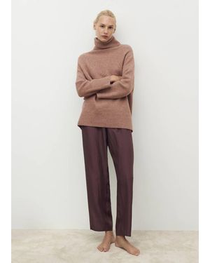 Mango Turtleneck Knit Sweater - Brown