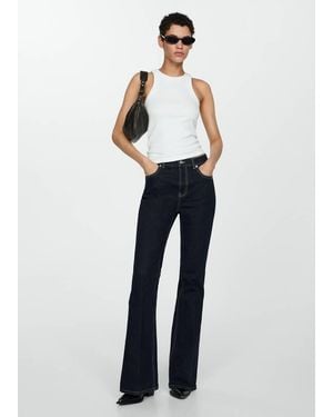 Mango Rinse-Wash Flared Jeans Open - Blue