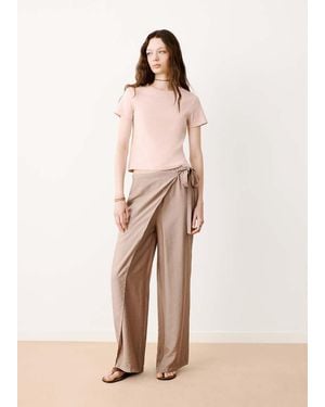 MANGO TEEN Open Detail T-Shirt - Pink