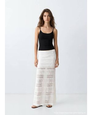 MANGO TEEN Fitted Top With Thin Straps - White