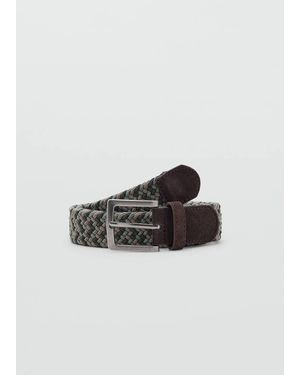 MANGO TEEN Braided Belt Colours - Green