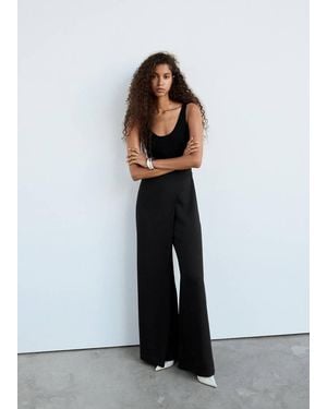 Mango Strappy Jumpsuit - White