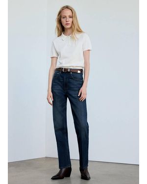 Mango Poloshirt Aus Baumwolle - Blau