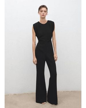 Mango Ruched Long Jumpsuit - Green