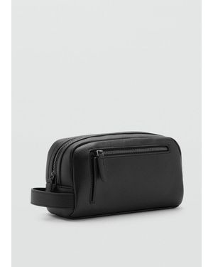 Mango Kosmetiktasche Mit Reißverschluss - Schwarz