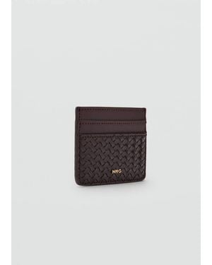 Mango Braided Cardholder - White