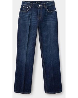Mango Dark-Wash Straight-Leg Jeans - Blue