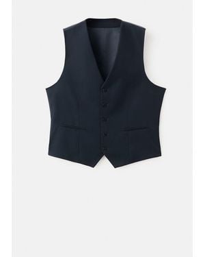 Mango Slim-Fit Suit Waistcoat - Blue