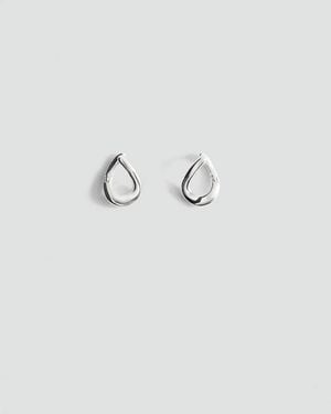 Mango Stainless Steel Semi-Hoop Earrings - Blue