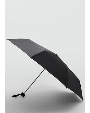 Mango Plain Folding Umbrella - Black