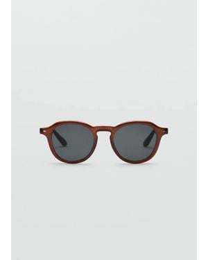 Mango Sonnenbrille Mit Halbtransparentem Gestell - Braun