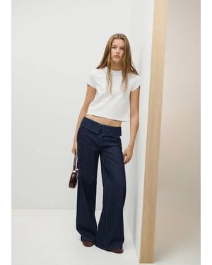 MANGO TEEN Cotton T-Shirt With Studs - Blue