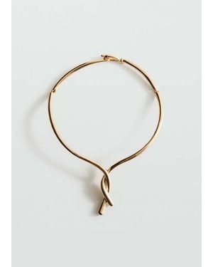 Mango Collana Rigida Nodo Oro - Metallizzato