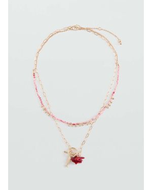 MANGO TEEN Combined Necklace Pack - Metallic