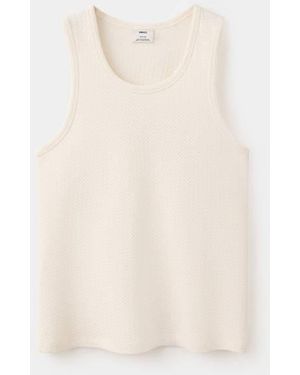 Mango Slim Fit Baumwollträgerhemd - Weiß
