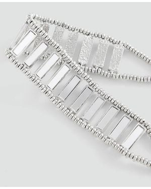 MANGO TEEN Beaded Mirror-Effect Necklace - Grey